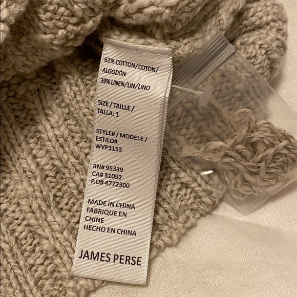 James Perse Linen/Cotton Cable Knit Shell - Picture 6 of 8